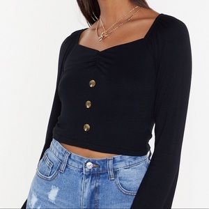 Black Sweetheart / Square Neckline Top